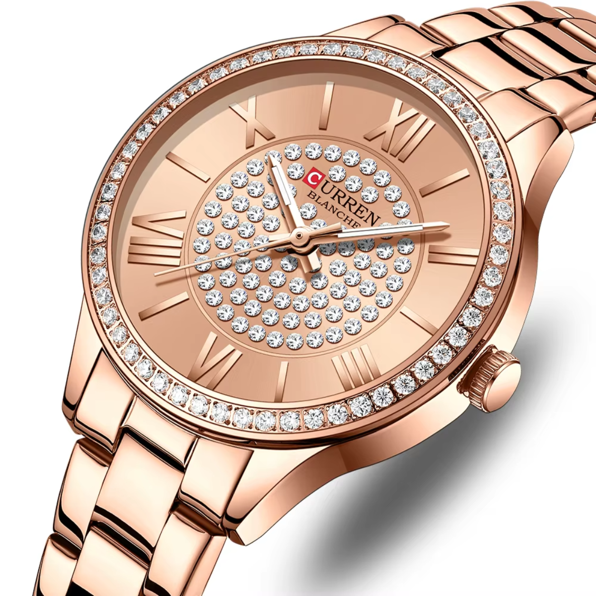 Relógio Feminino de Aço Rose - Curren 9084