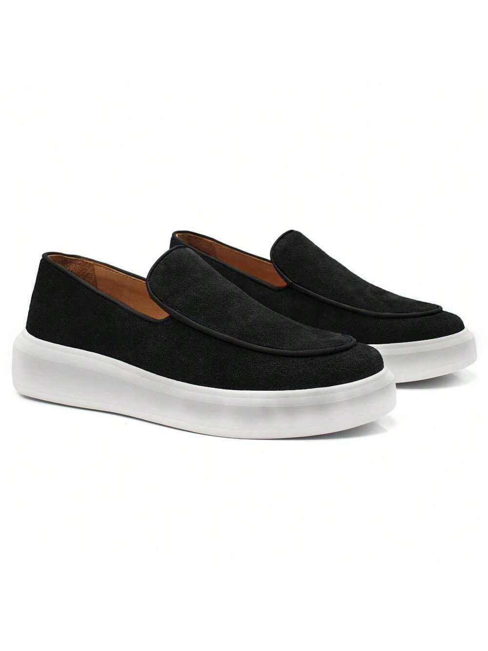 Loafer Masculino em Camurça Forrado Com Palmilha