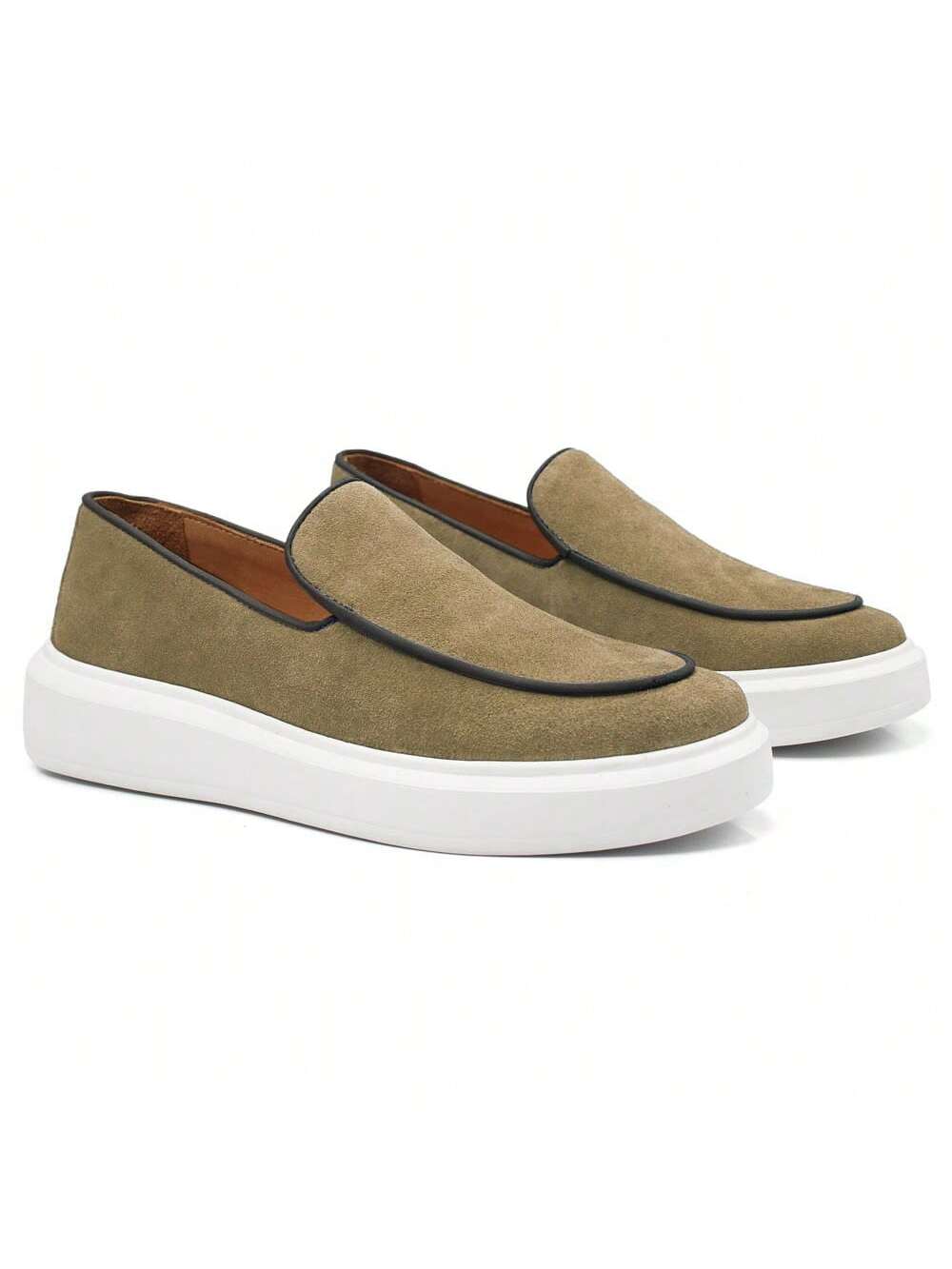 Loafer Masculino em Camurça Forrado Com Palmilha