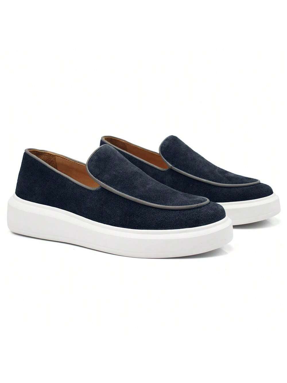 Loafer Masculino em Camurça Forrado Com Palmilha