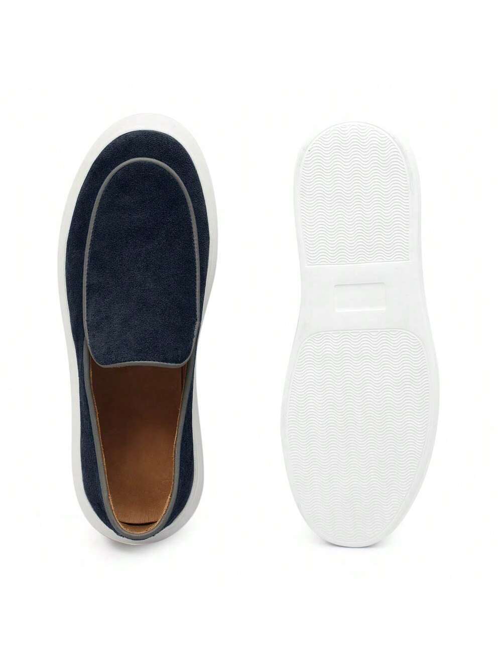 Loafer Masculino em Camurça Forrado Com Palmilha