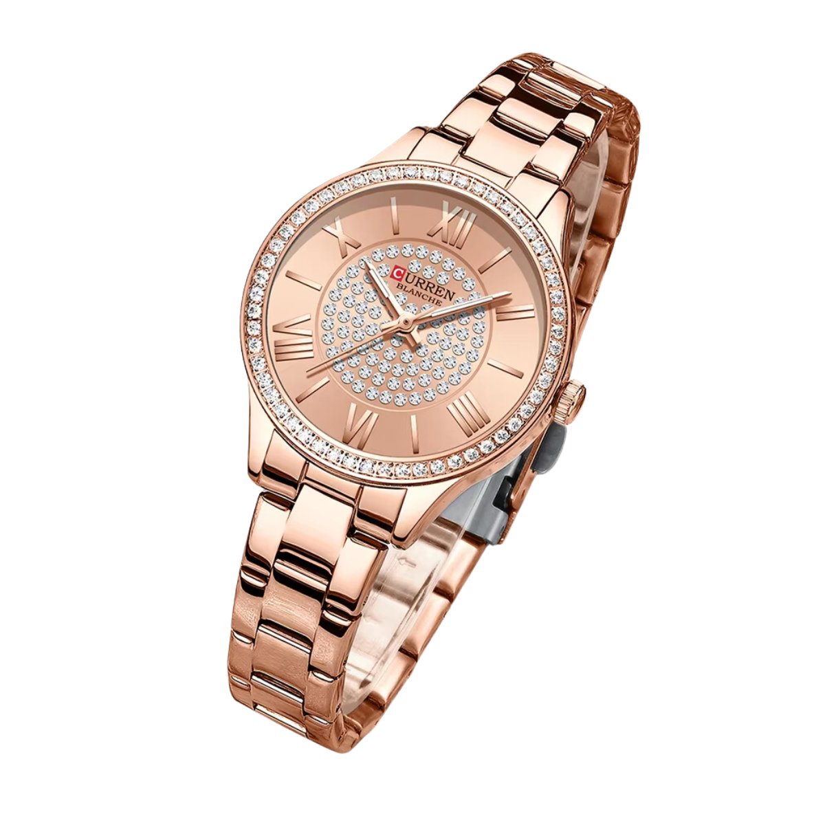 Relógio Feminino de Aço Rose - Curren 9084
