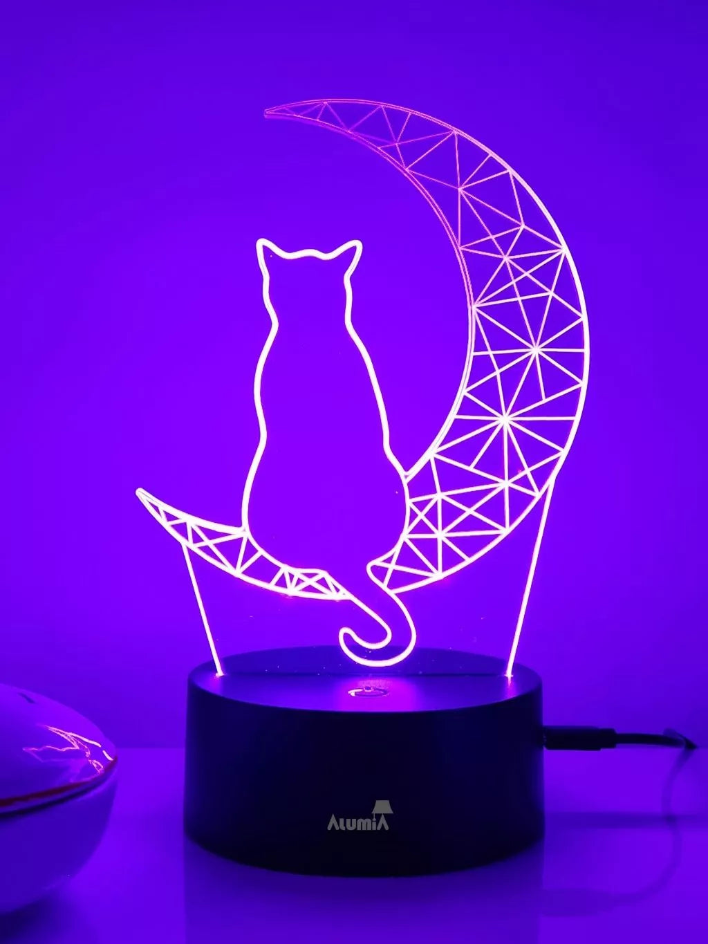 Luminária Decoração Gatinho na Lua | CatonMoon™
