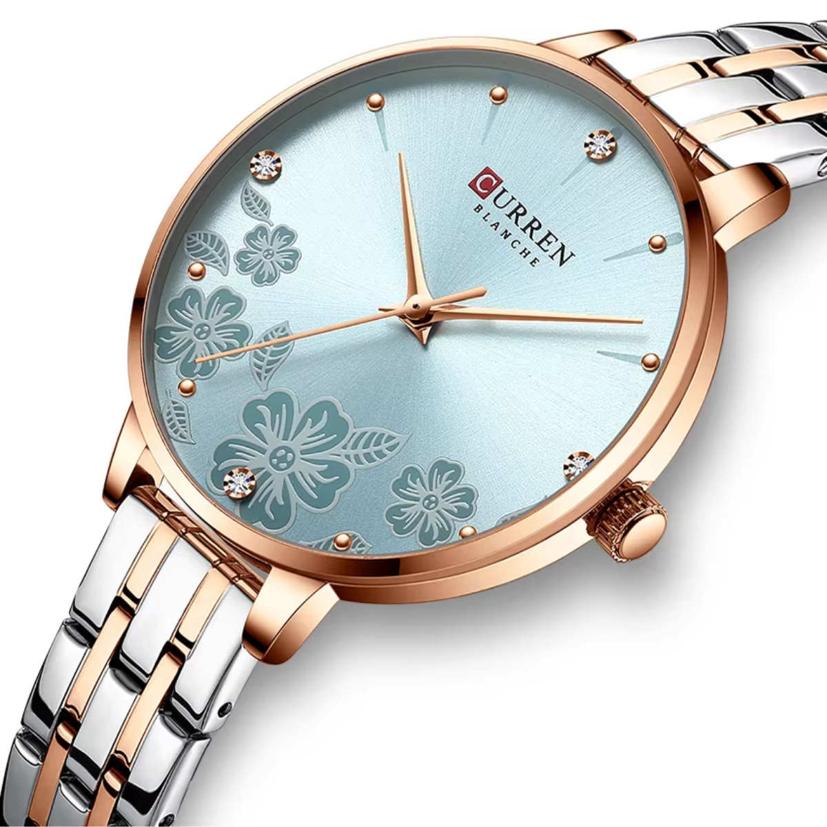 Relógio Feminino de Aço Fê Floral - Curren