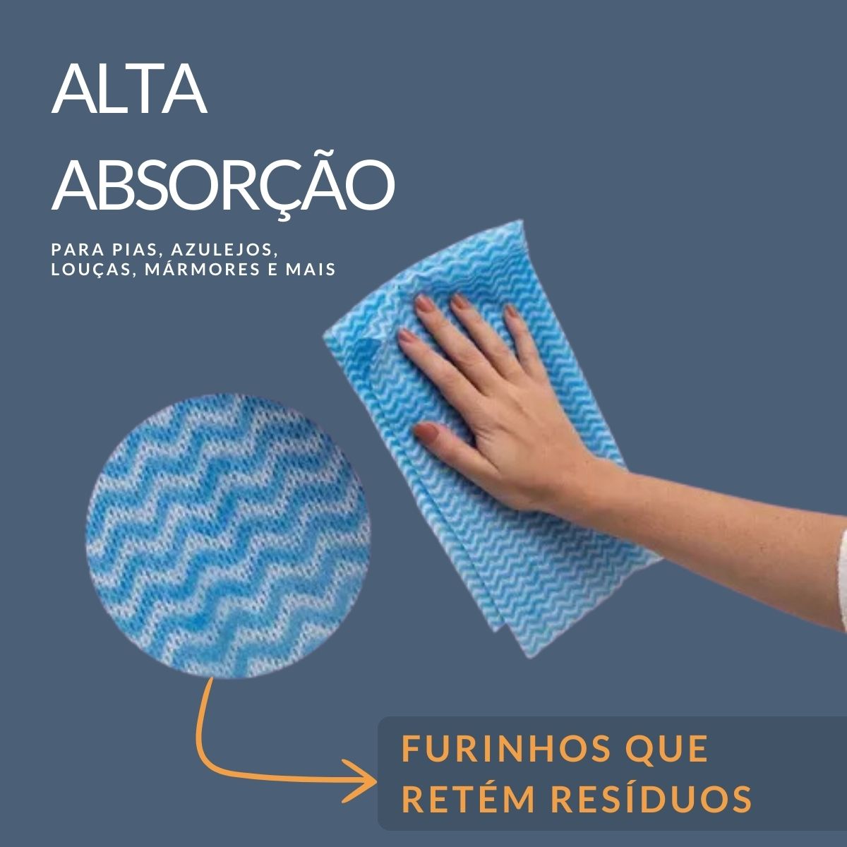 Rolo 600 Panos Multiuso Life Clean 28CMX240M Azul com 15%PrimeiraCompra+Frete Grátis