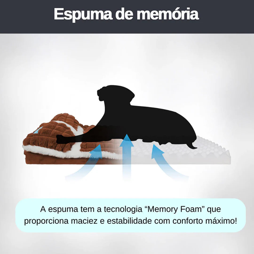 Cama Ortopédica para Pets com Espuma de Memória | PetPosture™