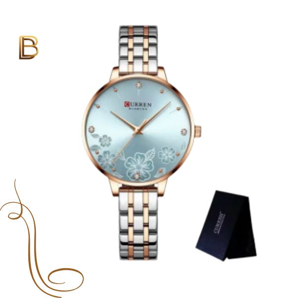 Relógio Feminino de Aço Fê Floral - Curren