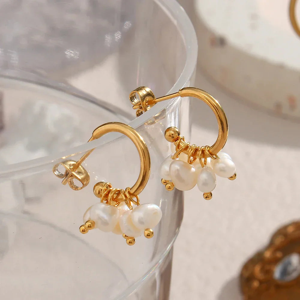 Brincos de Argola com Pérolas Burnetts