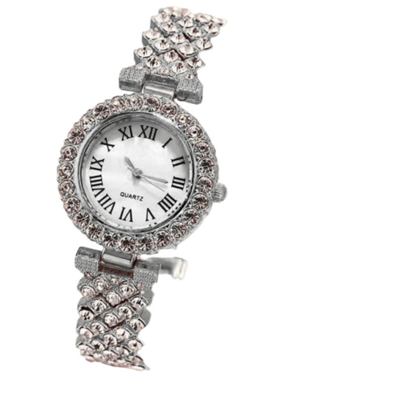 Relógio Pulseira Aço Strass