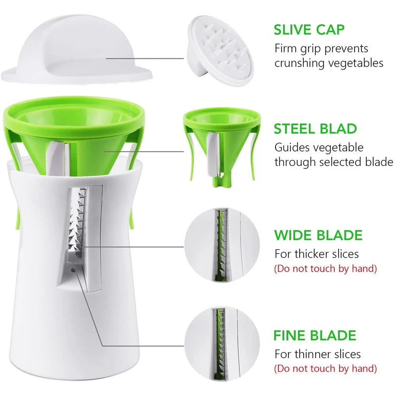 Cortador espiralizador fatiador vegetal cortador espiral abobrinha macarrão fabricante de espaguete