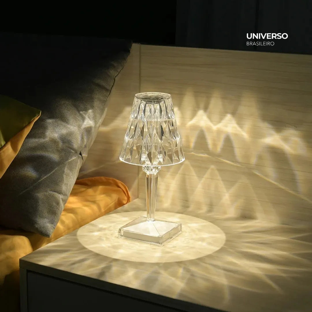 Luminária de Mesa LED Diamante 3 em 1 Sem Fio - Minz