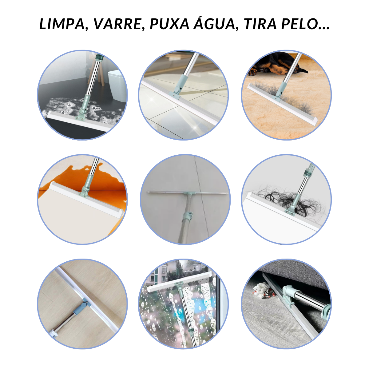 Rodo Mágico Inox Multiuso Silicone Varre e Seca com 15%PrimeiraCompra+Frete Grátis