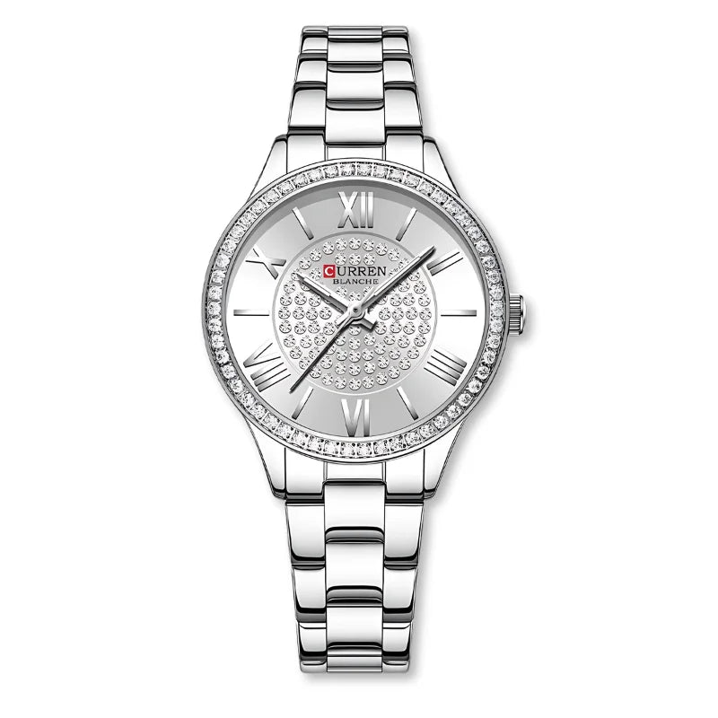 Relógio Feminino de Luxo Cravejado - Curren