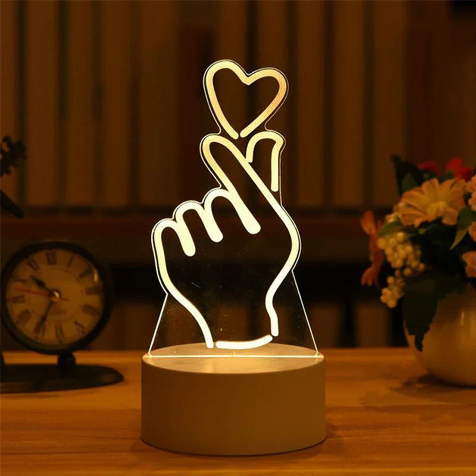 Luminária 3D Criativa Noturna