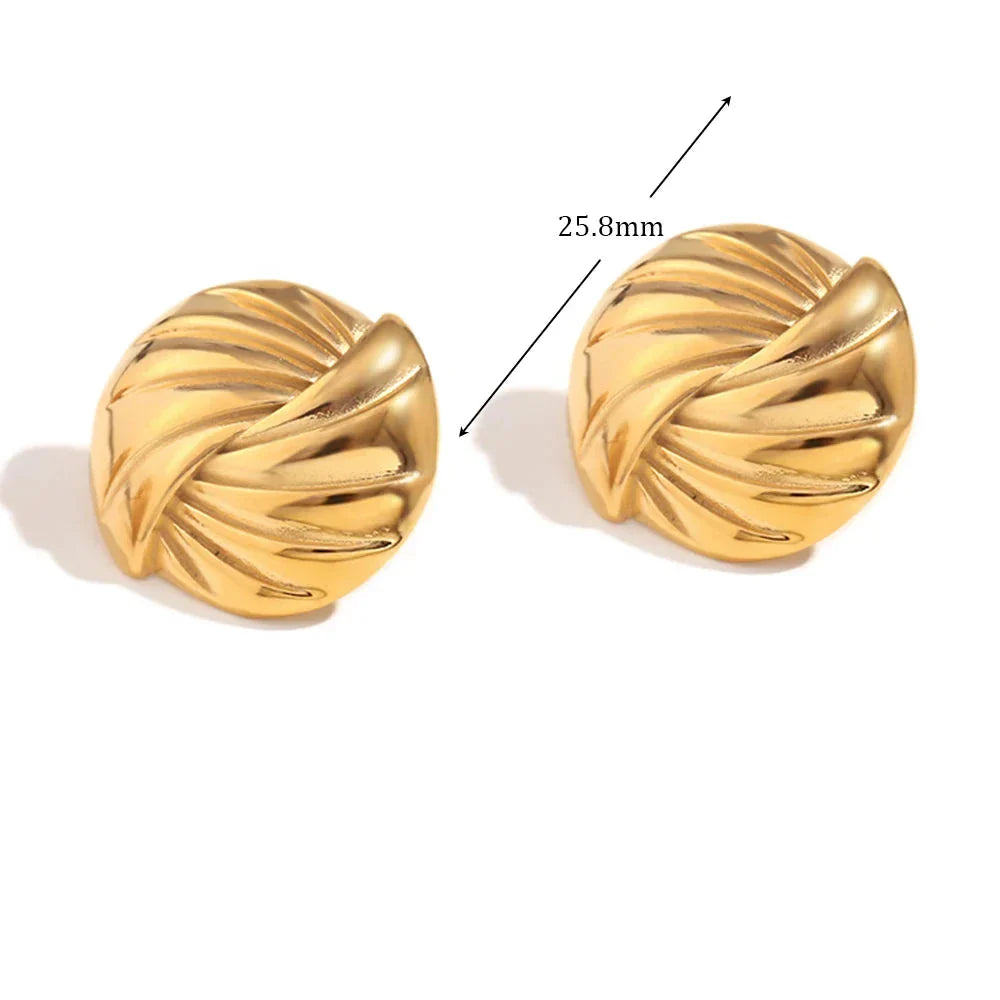 Brincos Trançados Dourados Elegantes