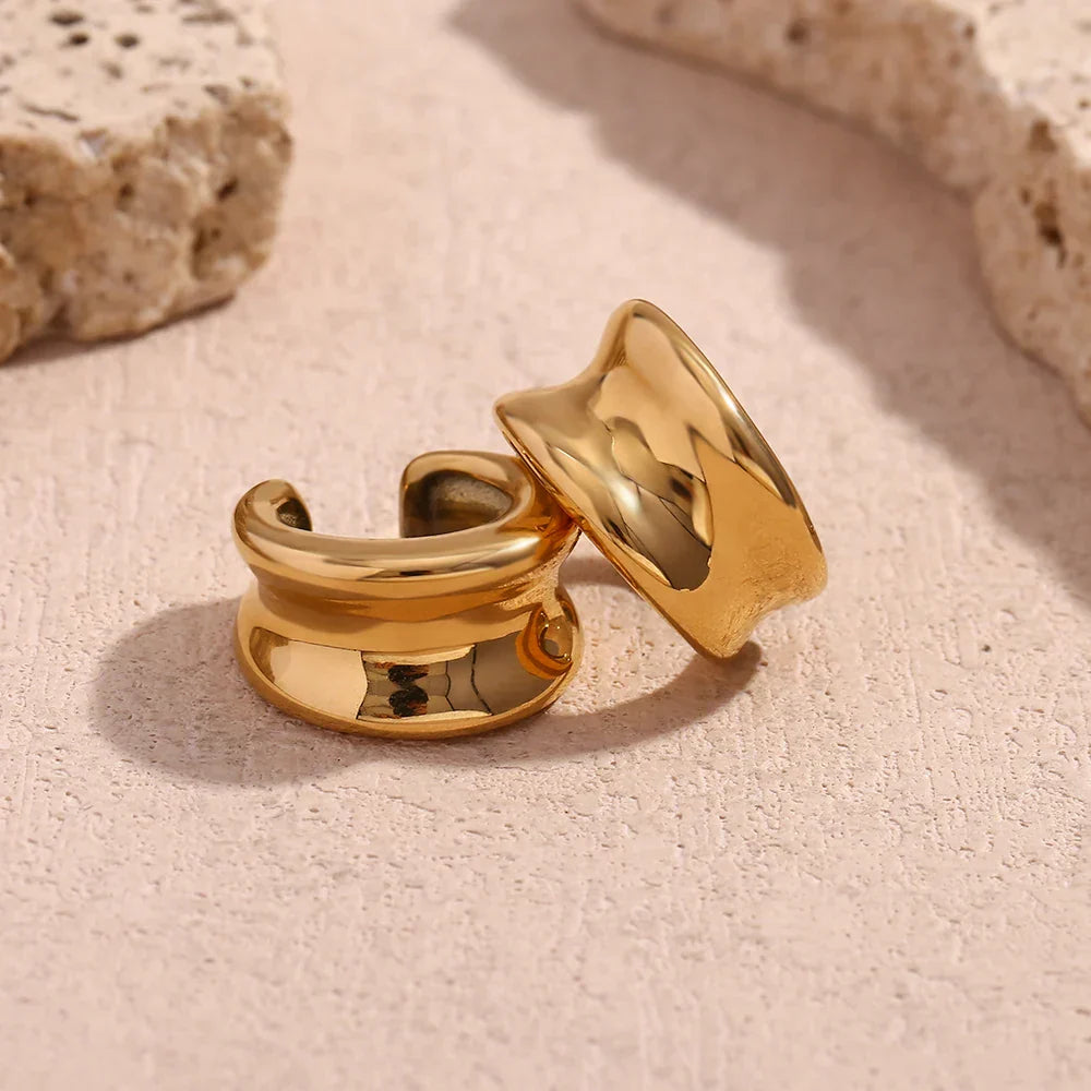 Brincos de Ouro 18K com Design Elegante