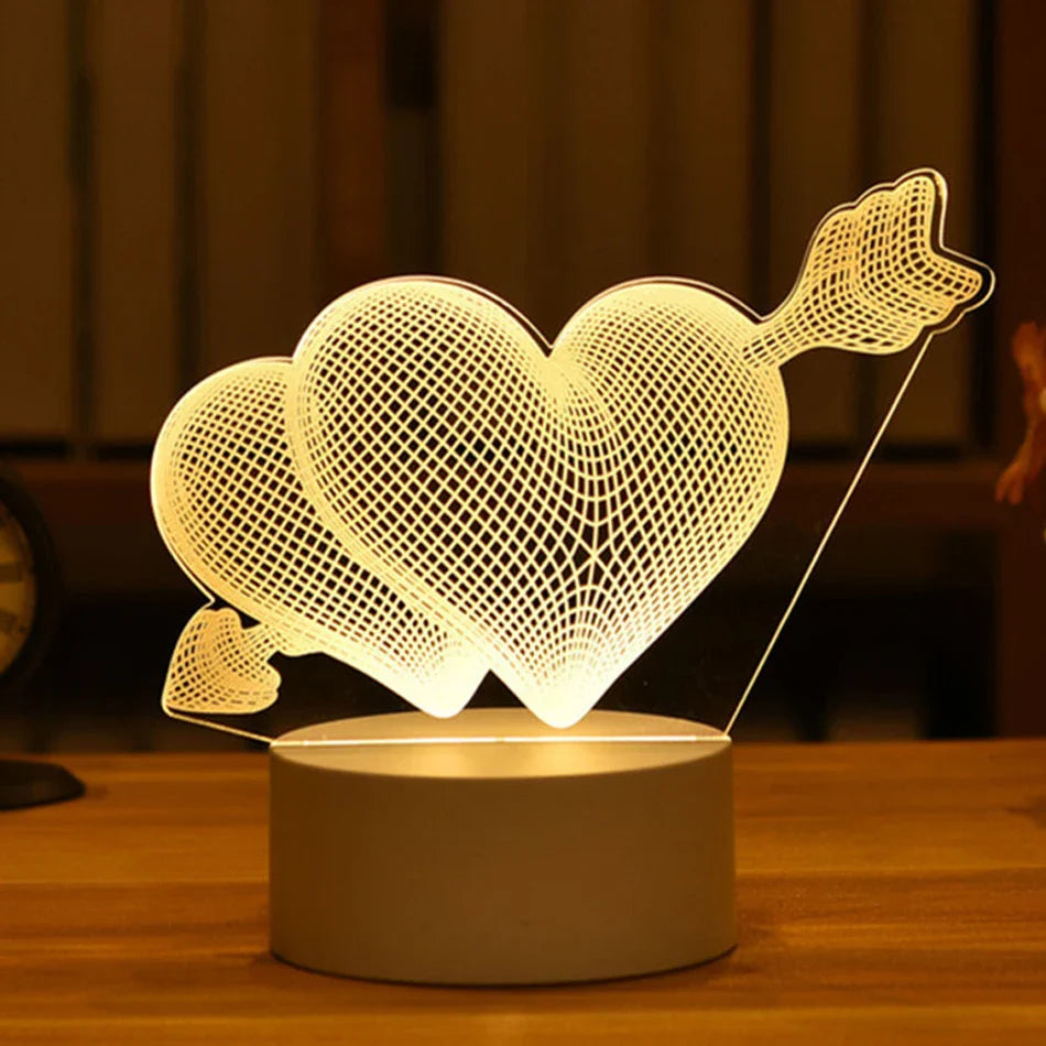 Luminária 3D Criativa Noturna