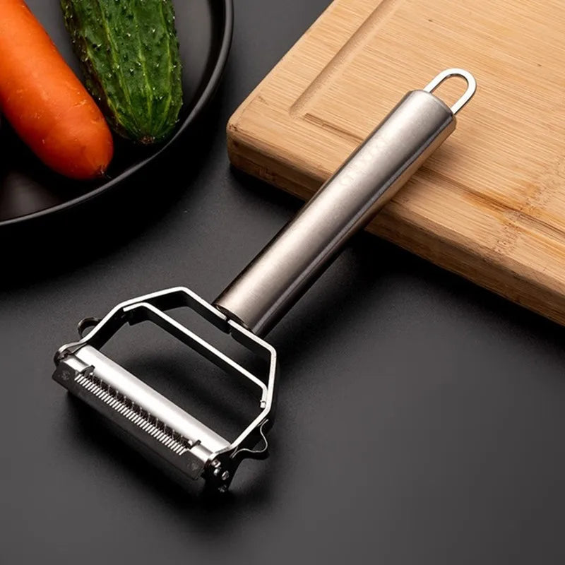 Multifuncional descascador de cozinha descascador de frutas de frutas aço inoxidável de aço inoxidável Slicer de batata Dispato