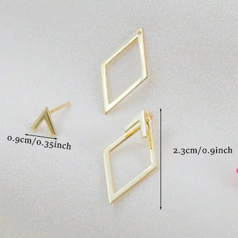 Brincos Geométricos Minimalistas em Triângulo