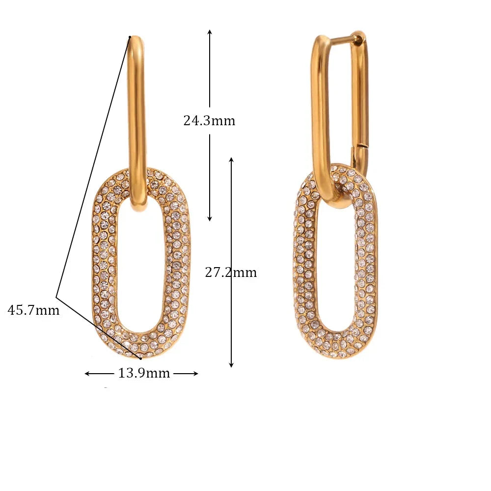 Brincos Luxuosos de Zircônia Burnetts