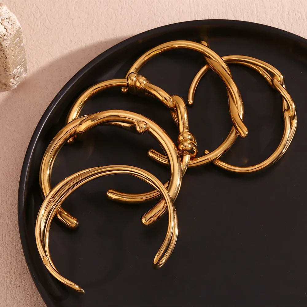 Pulseira Três Camadas Burnetts Joias em Aço Inoxidável