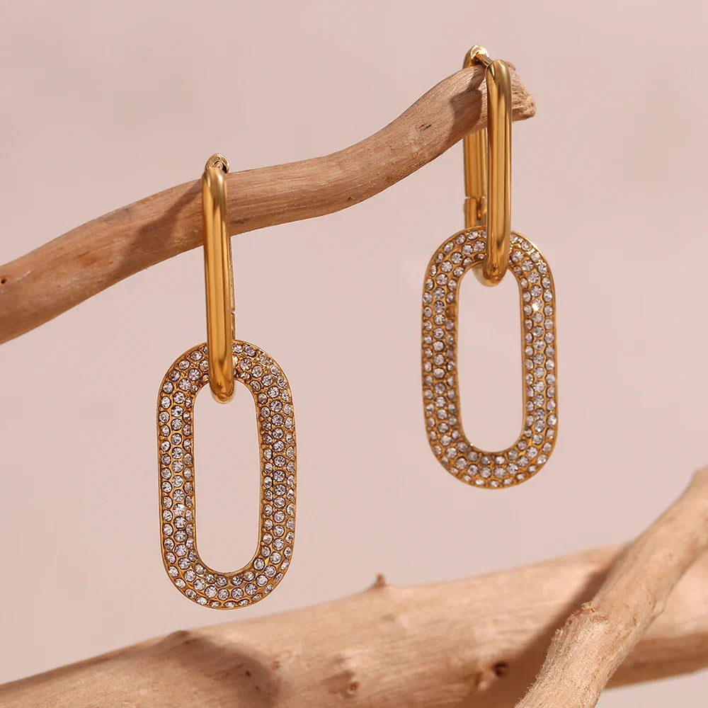 Brincos Luxuosos de Zircônia Burnetts