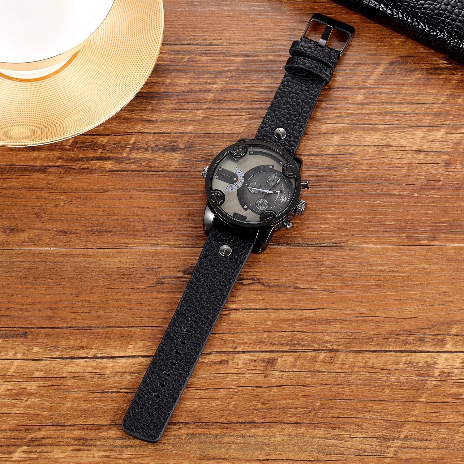 Relógio Masculino DZ Sport Fashion 6819B - Mecânico com Mostrador Grande