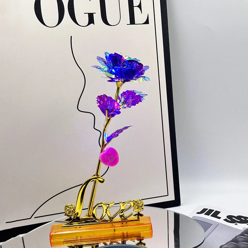 Rosa Galáxia Banhada a Ouro