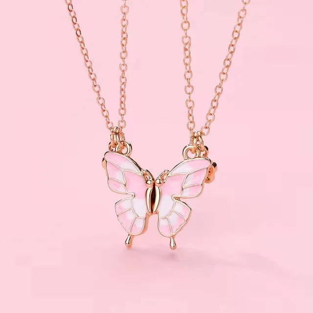 Cute Animal Magnet Necklaces for Women Girls Kawaii Best Friends Cat Rabbit Animal Pendant Chain BFF Friendship Jewelry Gifts