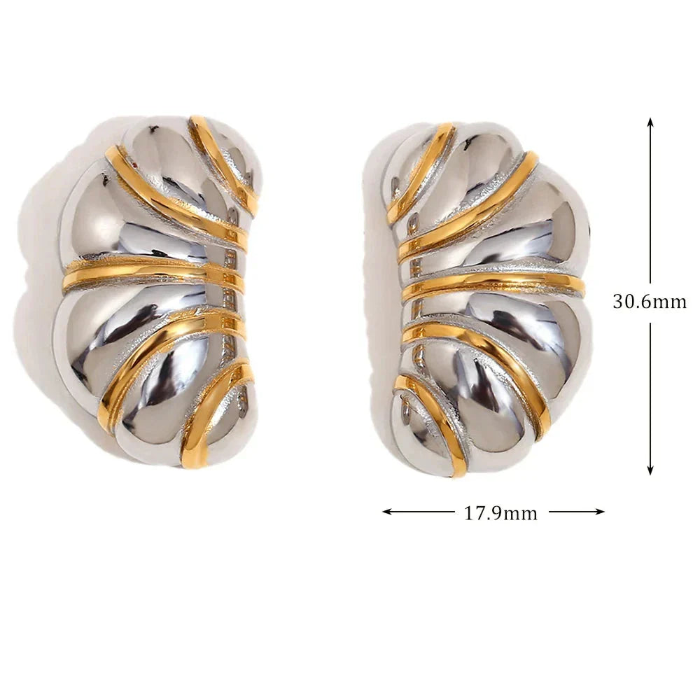 Brinco Casulo Banhado a Ouro 18K com Zircônia