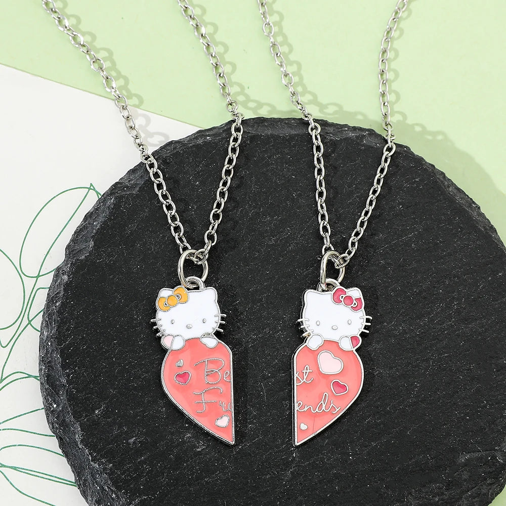Sanrio Hello Kitty pendant necklace cute girl collarbone chain best friend pendant necklace Sweet Pendant Necklace