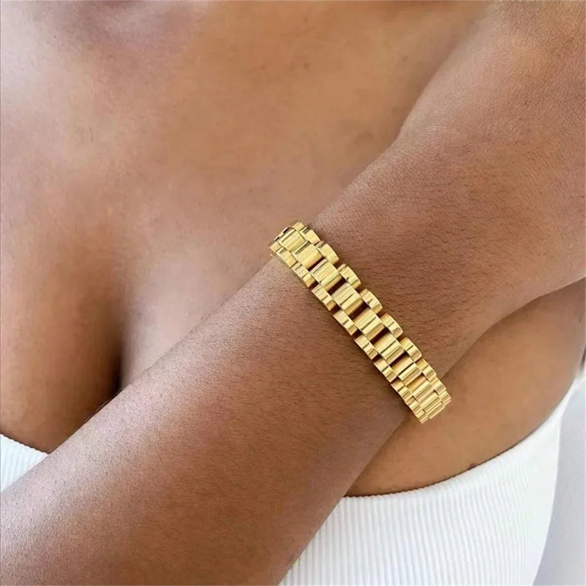 Bracelete Vintage Banhado a Ouro 18K Unissex