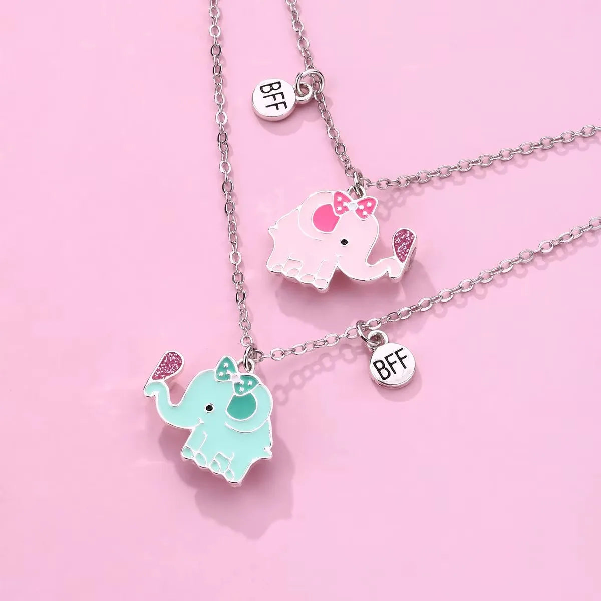 Cute Animal Magnet Necklaces for Women Girls Kawaii Best Friends Cat Rabbit Animal Pendant Chain BFF Friendship Jewelry Gifts