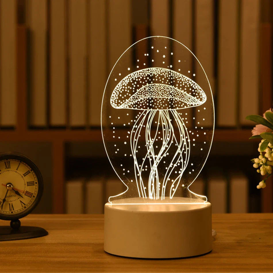 Luminária 3D Criativa Noturna