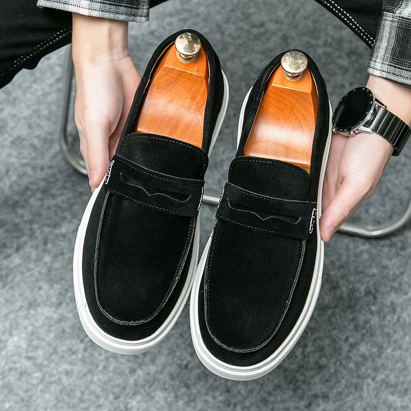 Sapato de Couro Casual Masculino