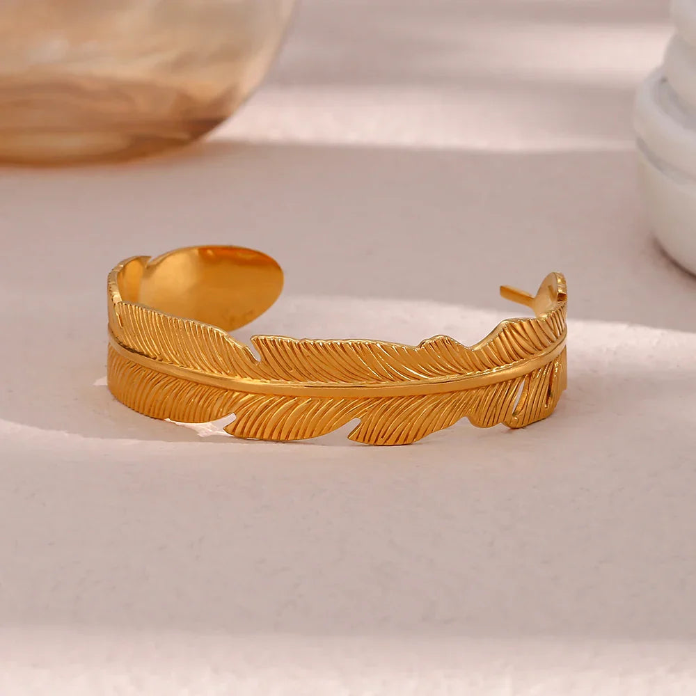 Pulseira Folha de Ouro 18k Burnetts Joias
