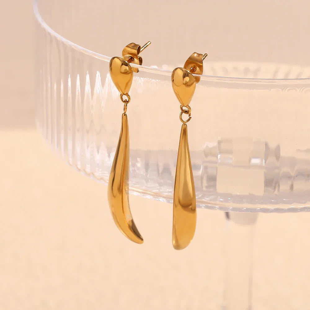 Brincos Gota de Ouro Elegante