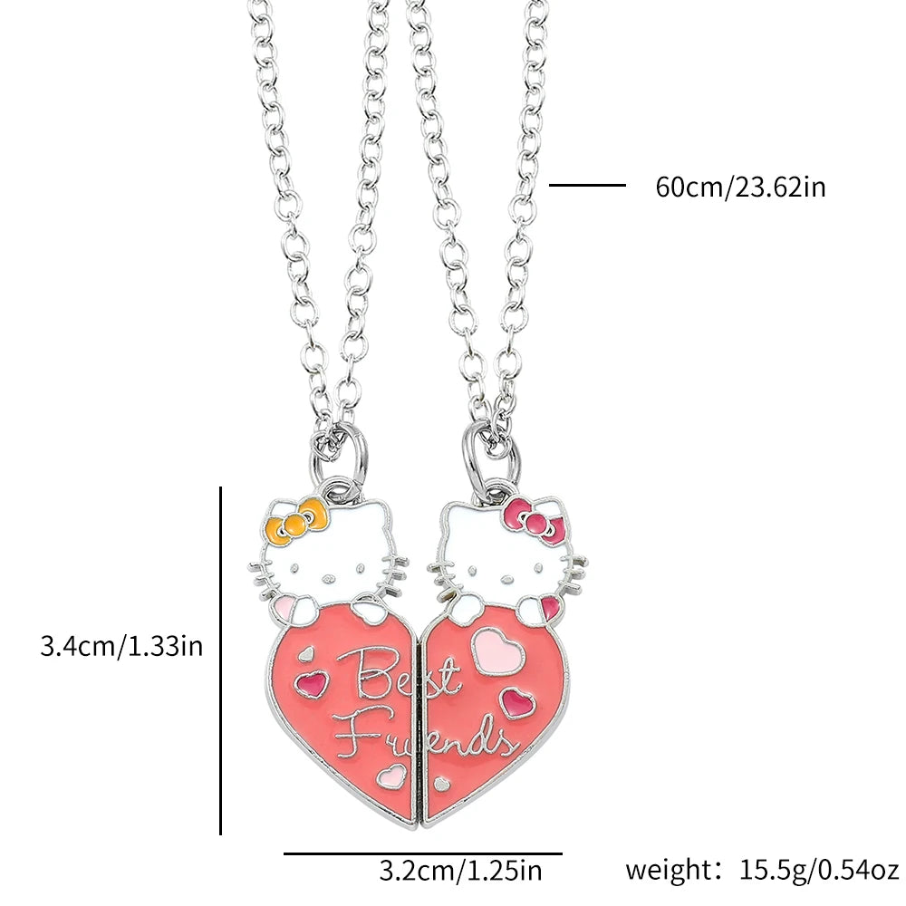 Sanrio Hello Kitty pendant necklace cute girl collarbone chain best friend pendant necklace Sweet Pendant Necklace