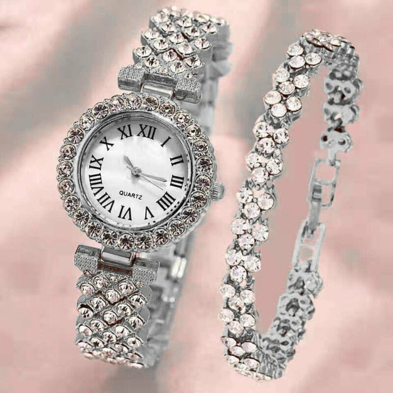 Relógio Pulseira Aço Strass