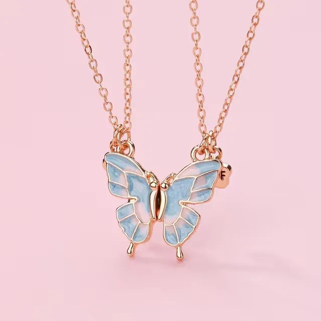 Cute Animal Magnet Necklaces for Women Girls Kawaii Best Friends Cat Rabbit Animal Pendant Chain BFF Friendship Jewelry Gifts