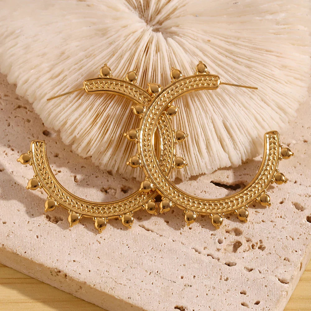 Brinco Argola Boho Ouro 18K