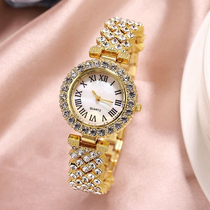 Relógio Pulseira Aço Strass