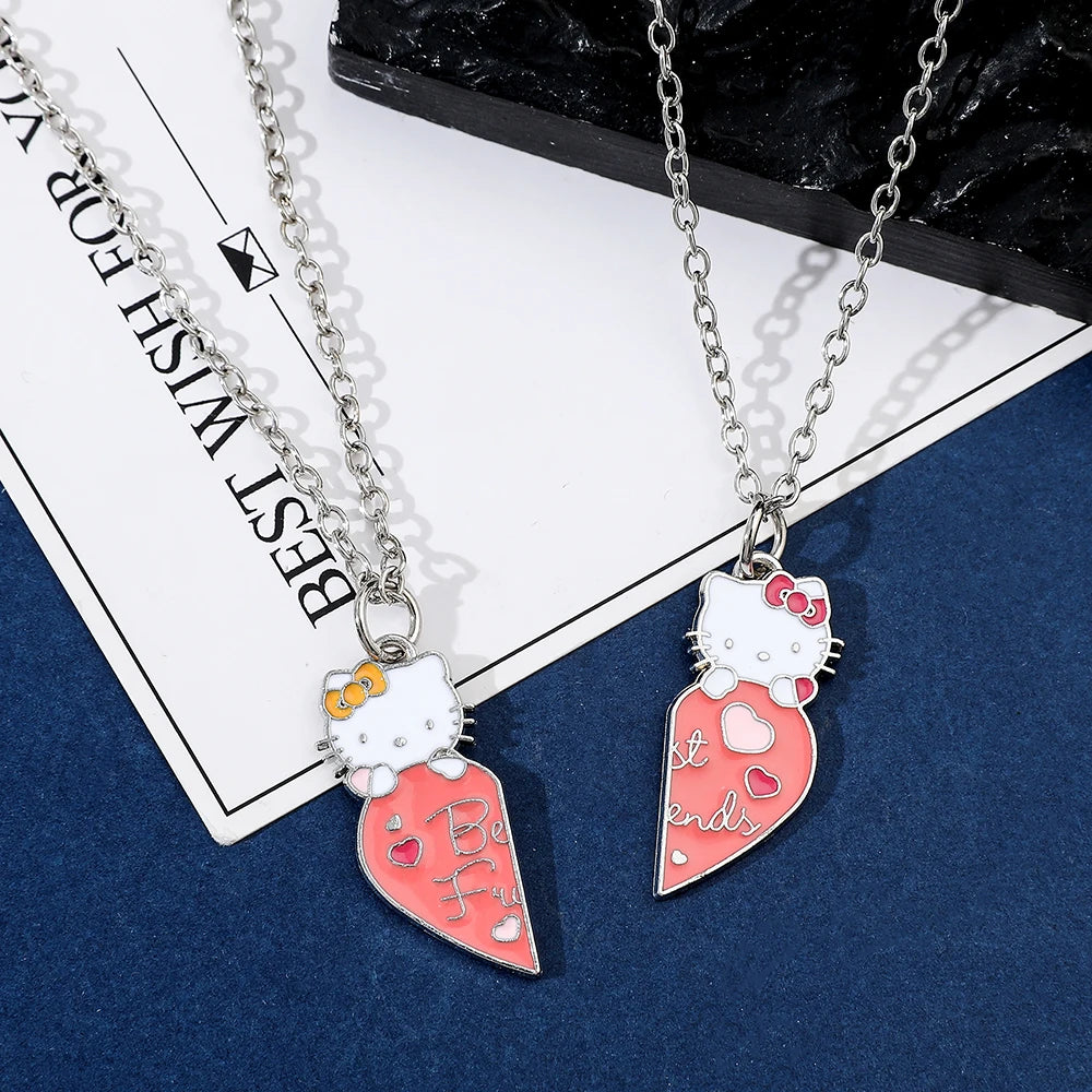 Sanrio Hello Kitty pendant necklace cute girl collarbone chain best friend pendant necklace Sweet Pendant Necklace