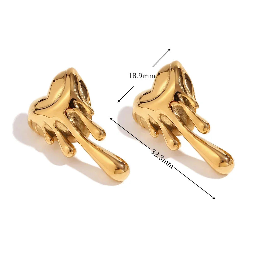 Brinco Derretendo Amor TT Banhados a Ouro 18k