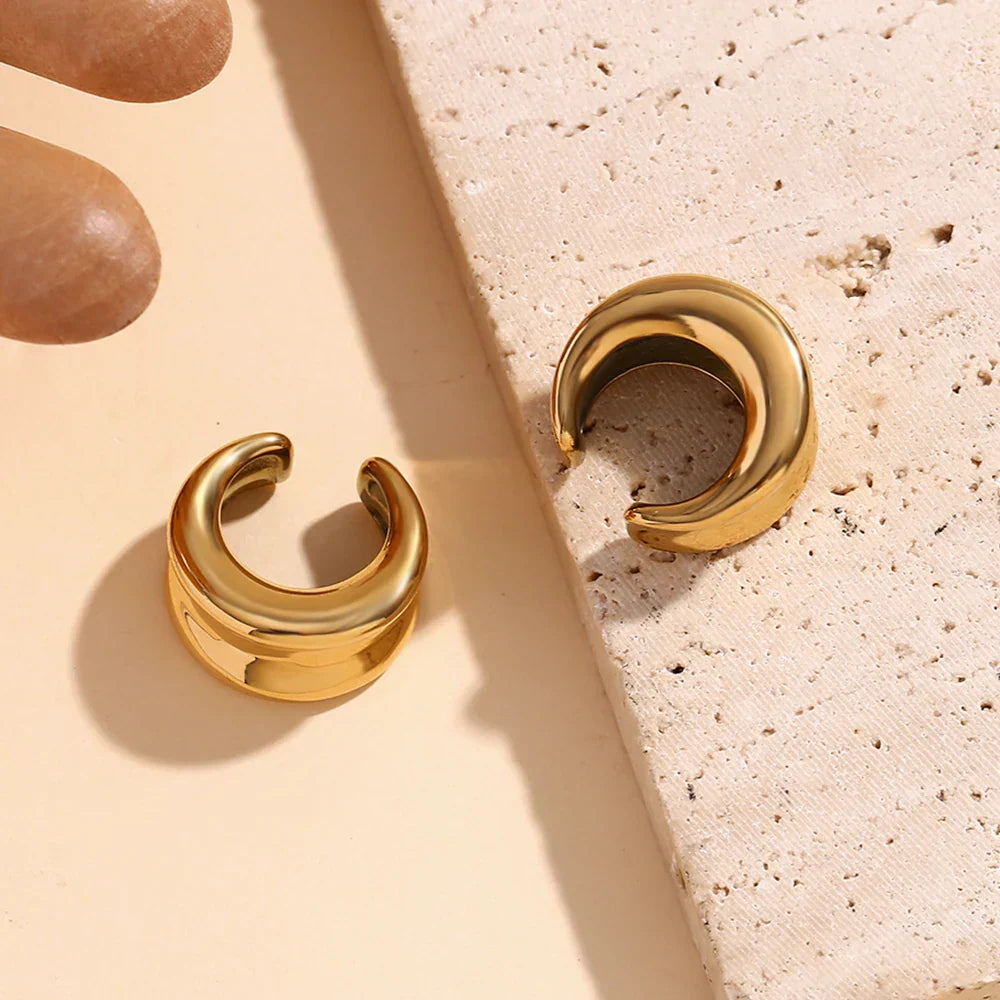 Brincos de Ouro 18K com Design Elegante