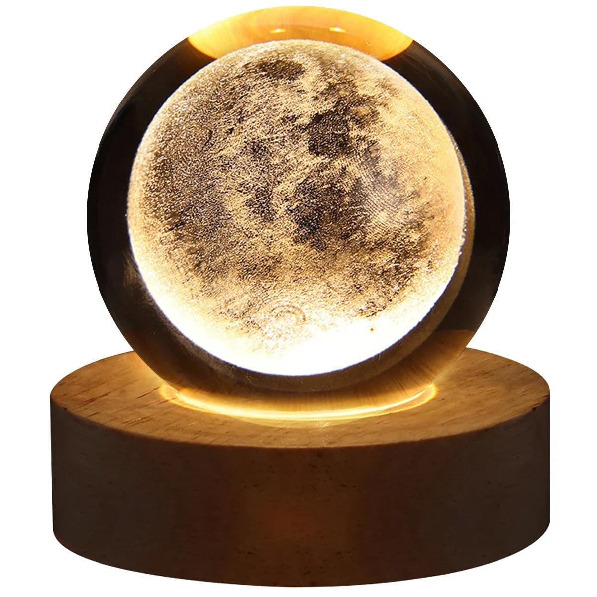 Luminária LED USB com Bola de Cristal Galáxia