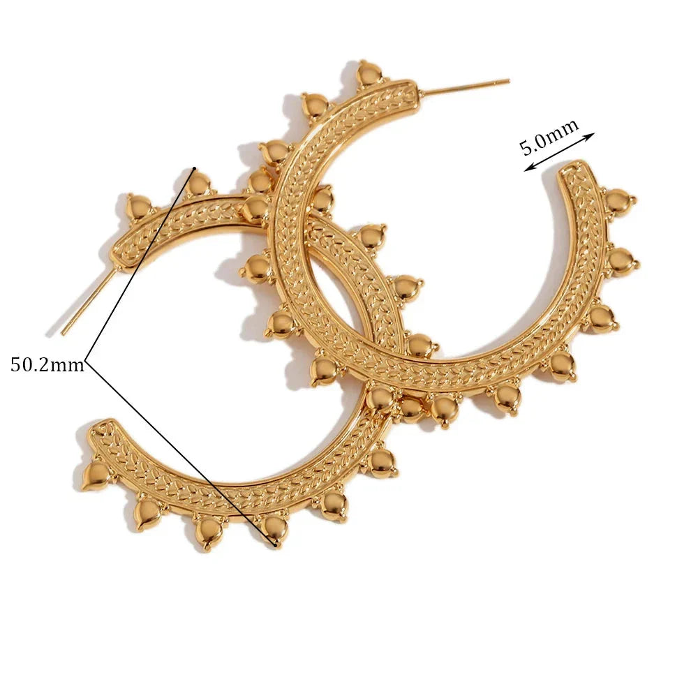 Brinco Argola Boho Ouro 18K