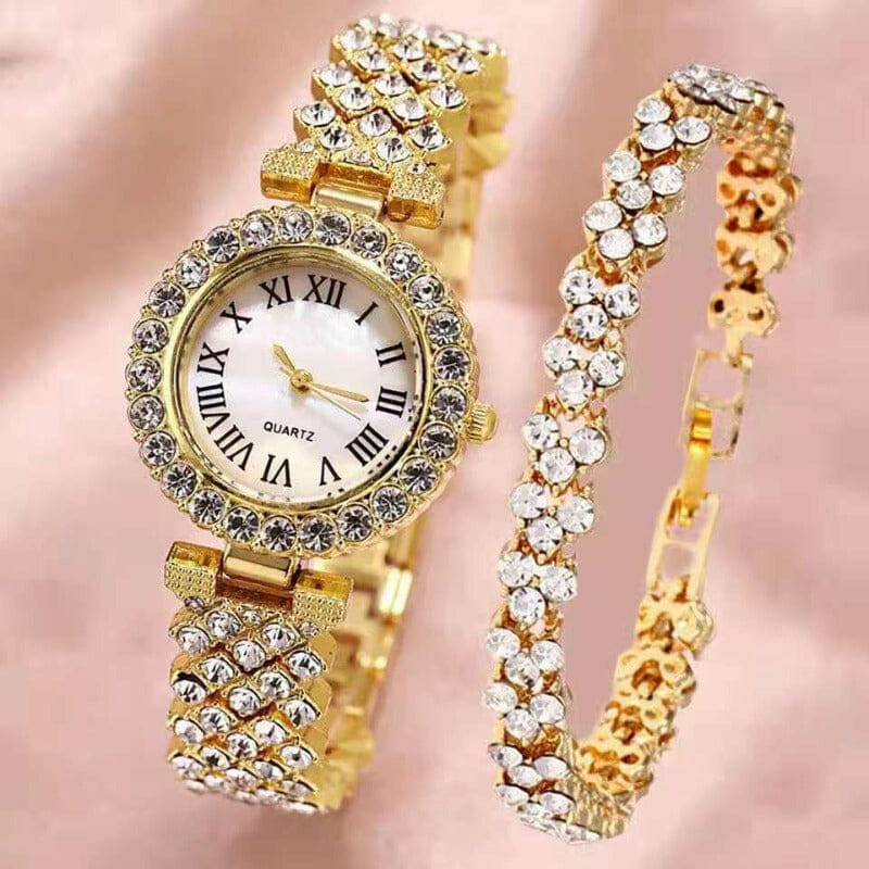 Relógio Pulseira Aço Strass