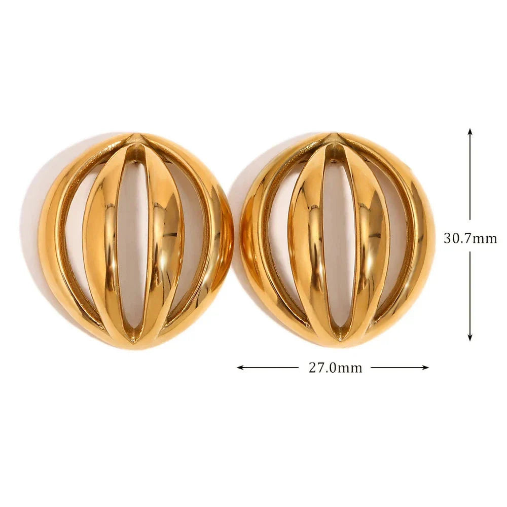 Brinco Glamour Archés 18K Banhado a Ouro