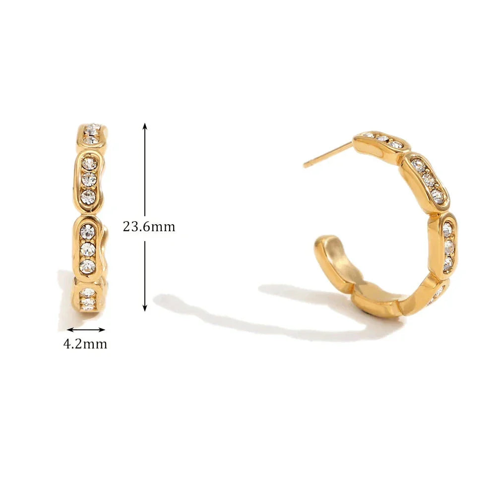 Brinco Minimalista de Argola com Zircônia